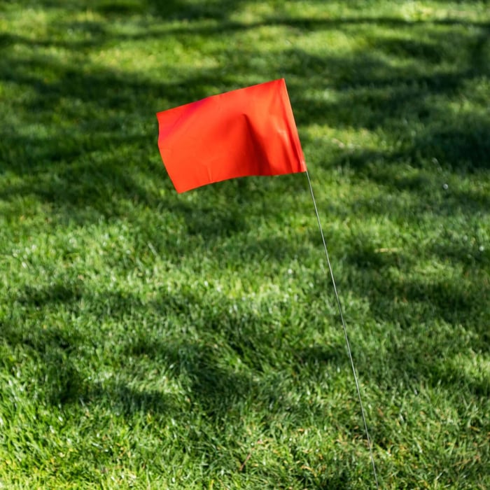 orange color plain vinyl marking flag
