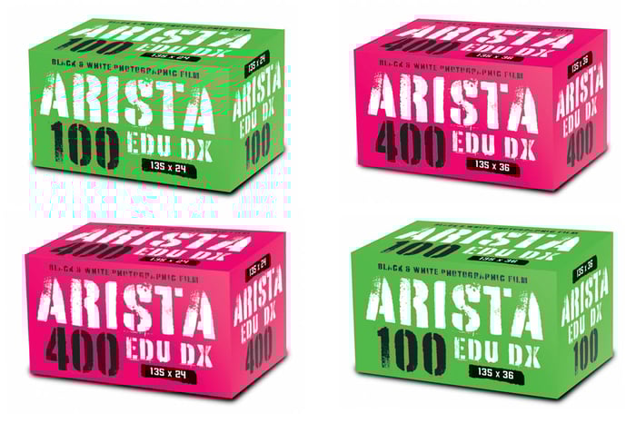 Announcing Arista.EDU DX 100 & 400 35mm B&W films!
