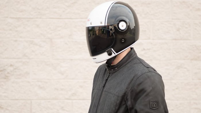 Bell Bullitt Gloss White/Carbon Pierce Helmet