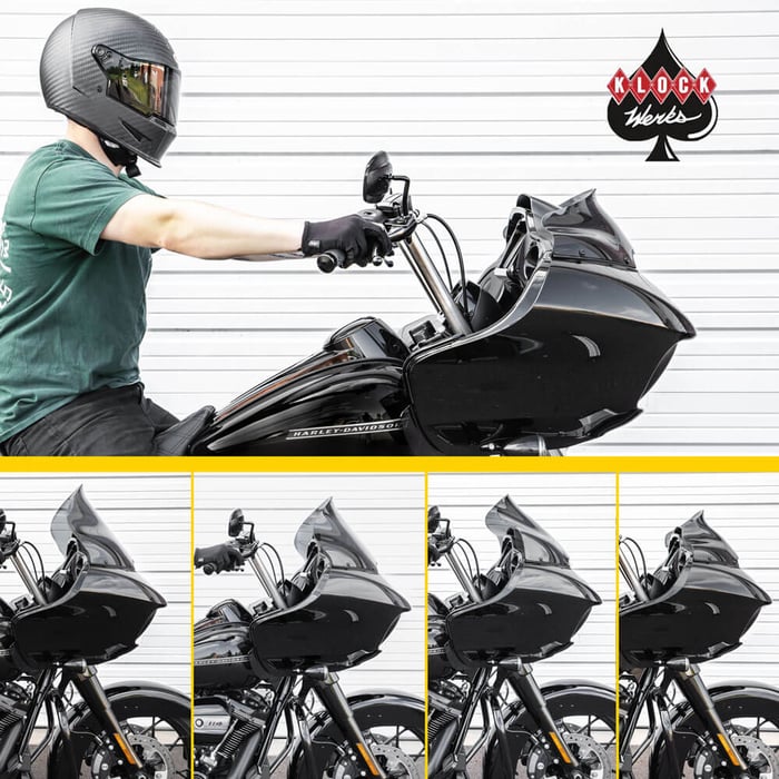 Klock Werks Windshield Comparison - 2020 Harley Road Glide