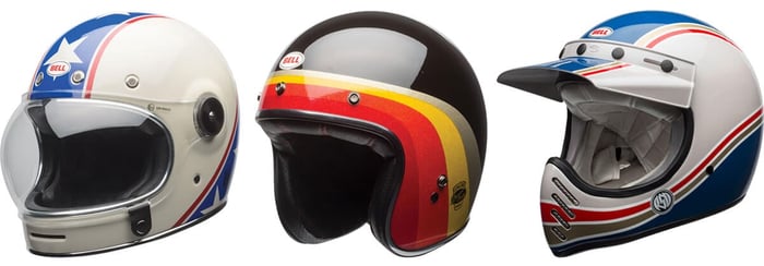 New Bell Moto 3, Custom 500 and Bullitt Helmets from Chemical Candy and RSD
