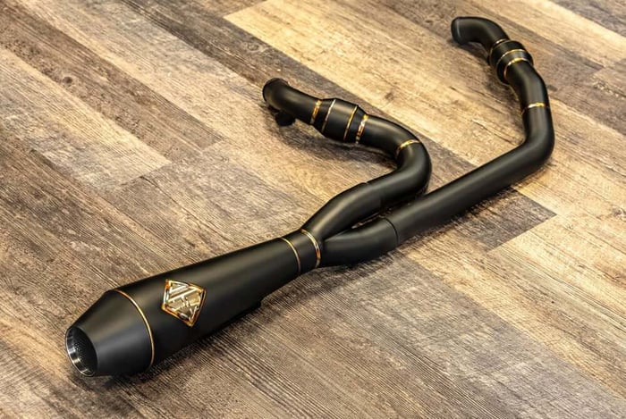 SP Concepts Black Onyx Pro Flo Exhaust for Harley Touring Models