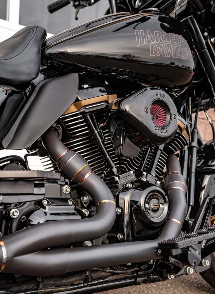 SP Concepts Black Onyx Pro Flo Exhaust for Harley Touring Models