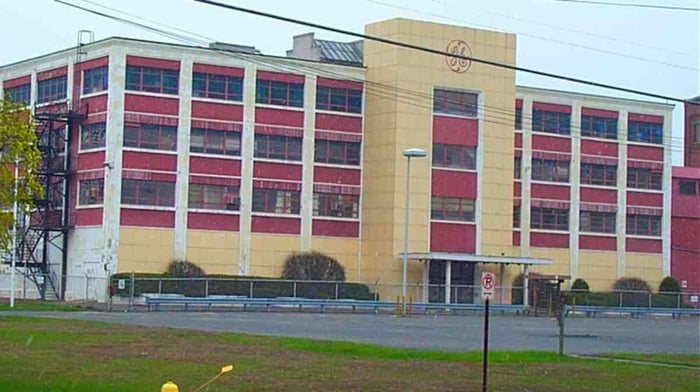 Building 34, GE’s former Pittsfield plant (1910–2003), left behind PCB contamination, sparking a massive EPA Superfund cleanup beginning in 2000. // Source - U.S. Environmental Protection Agency, Boston, MA