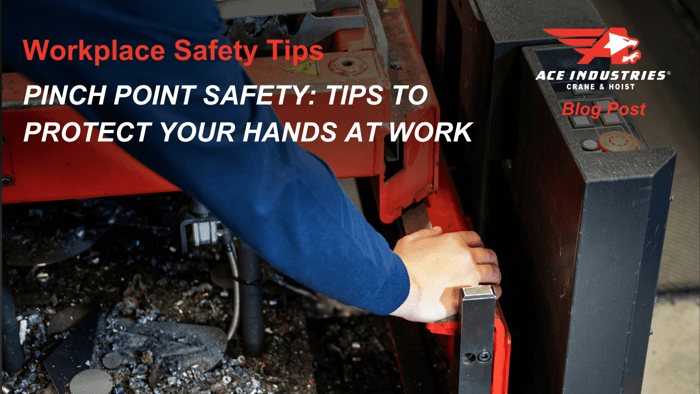 pinch point safety with hand injury visual