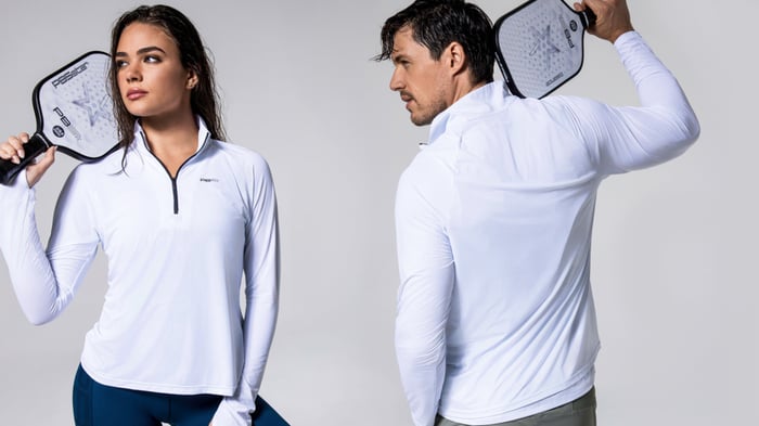 Pickleball players in athleisure wear