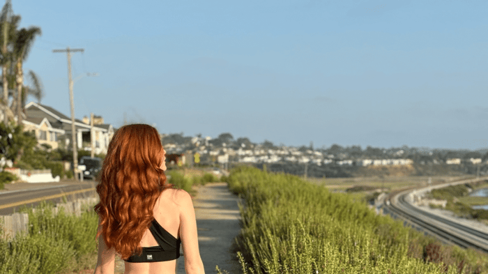 Pickleball player facing to the right