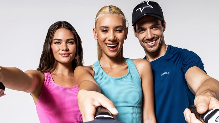 Pickleball players in apparel