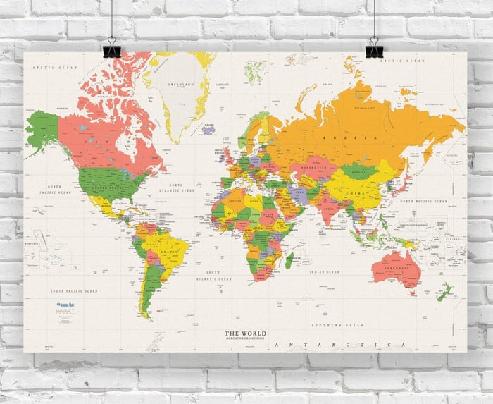 mercator world map example