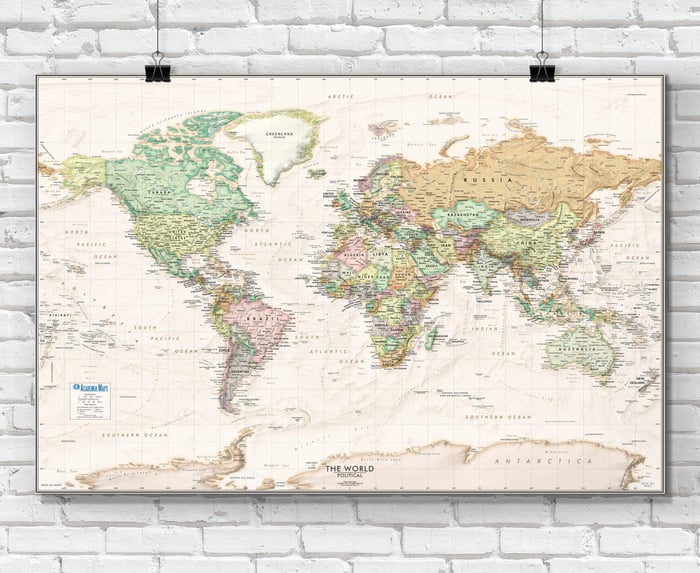 Miller map projection example