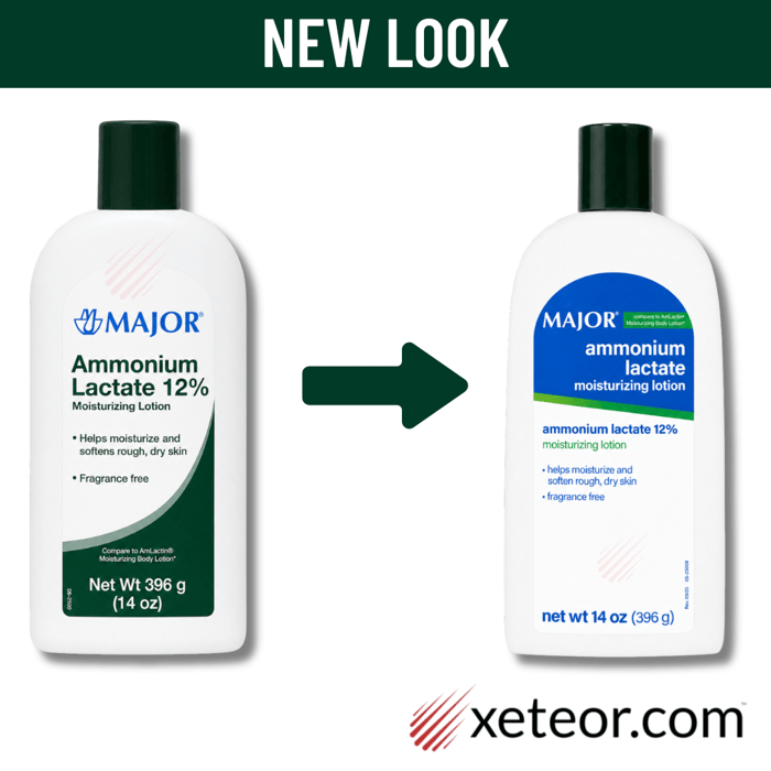 Major ammonium lactate 12% lotion packaging may vary