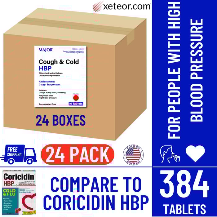 Major Cough & Cold HBP 24 Pack – Cough Medicine for High Blood Pressure