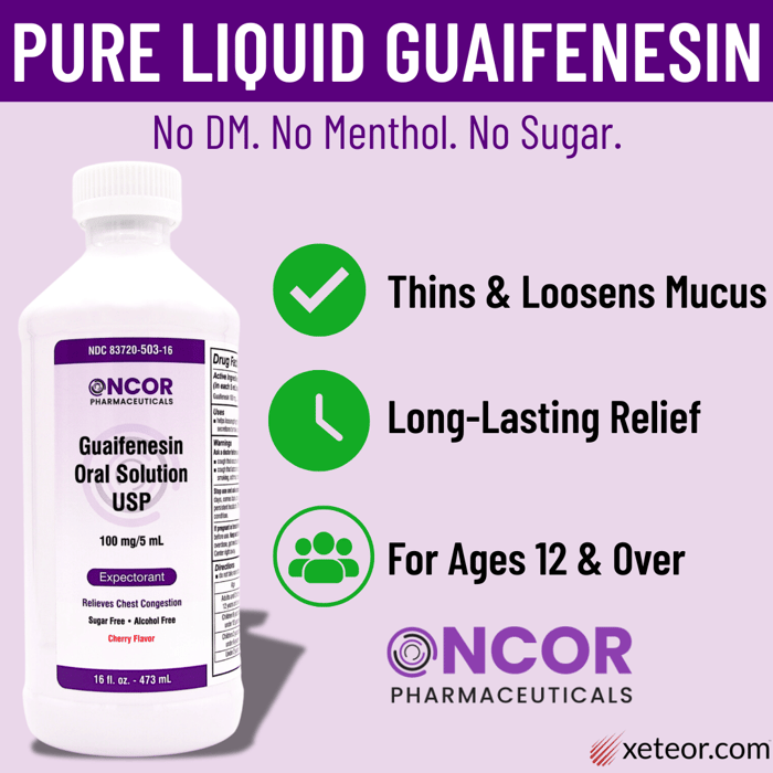 Cough Syrup without Dextromethorphan - Oncor Guaifenesin Oral Solution