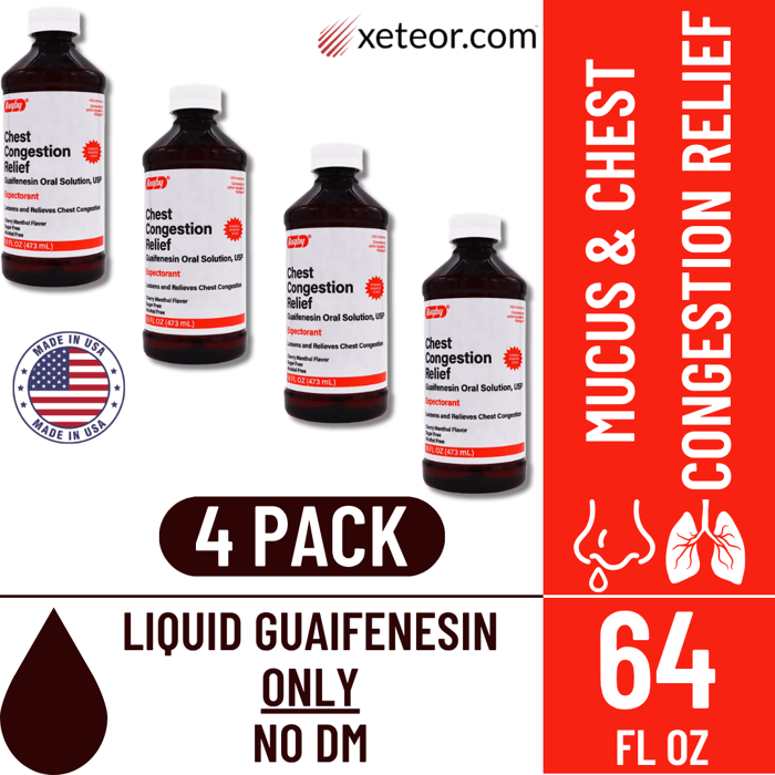 Cough Syrup without Dextromethorphan - Rugby Chest Congestion Relief