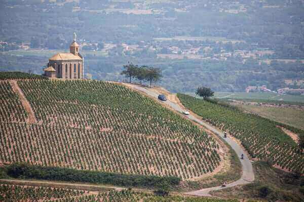 La Chapelle Madonne overlooking the vines La Chapelle Madonne, Fleurie, Beaujolais