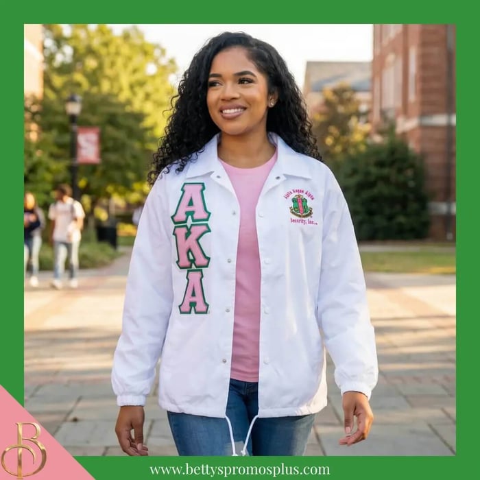 Alpha Kappa Alpha Line Jacket White