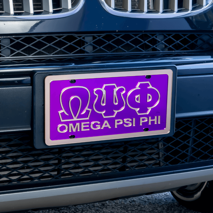 Omega Psi Phi License Plates