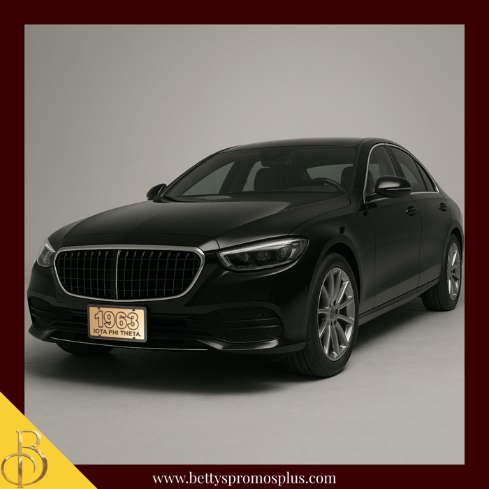 Iota Phi Theta 1963 License Plate Gold Background