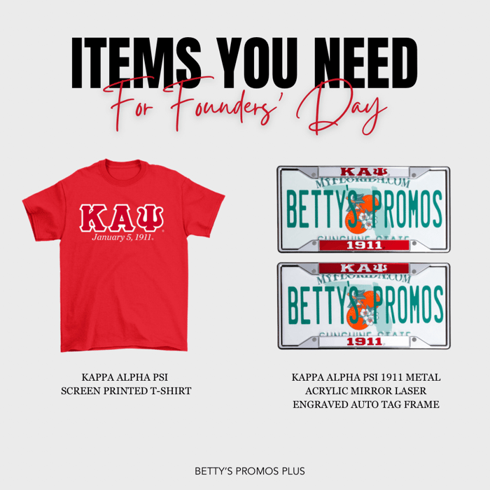 Items You Need for Kappa Alpha Psi Founders' Day Celebration