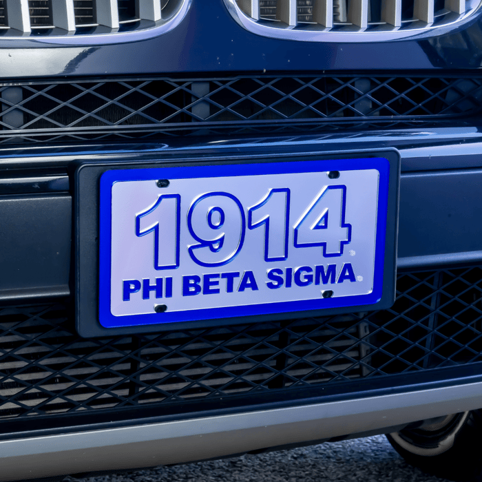 Phi Beta Sigma License Plate with 1914