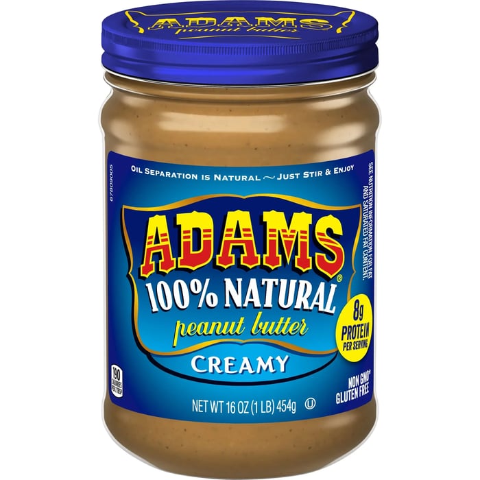  Adams Peanut Butter jars lids