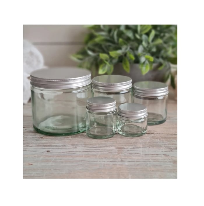 glass jars for beauty 