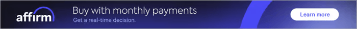 Buy now, pay later with Affirm.