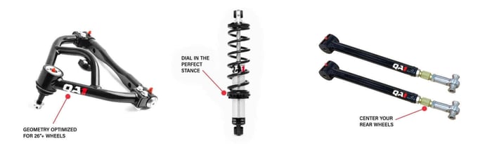 Suspension for big wheels infographic