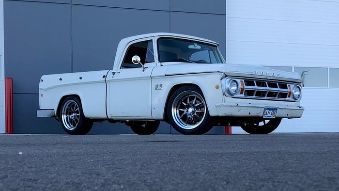 The QA1 Dodge D100 with a coilover conversion system.