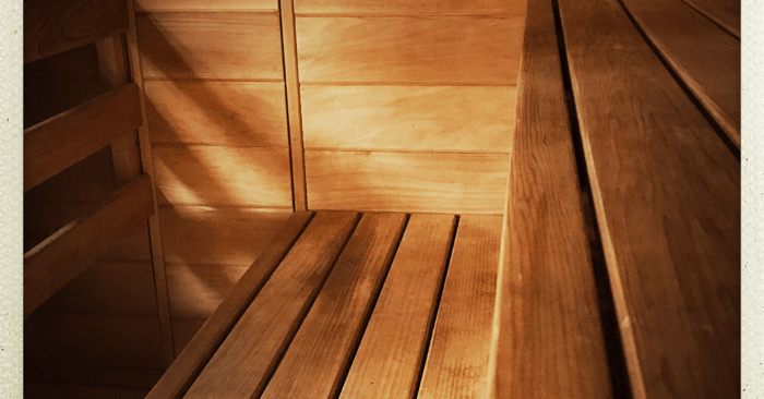 ir sauna looking clear and wooden
