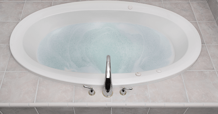 shower jet tub in a luxury bathroom