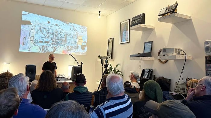 The ALM event in full swing in the showroom