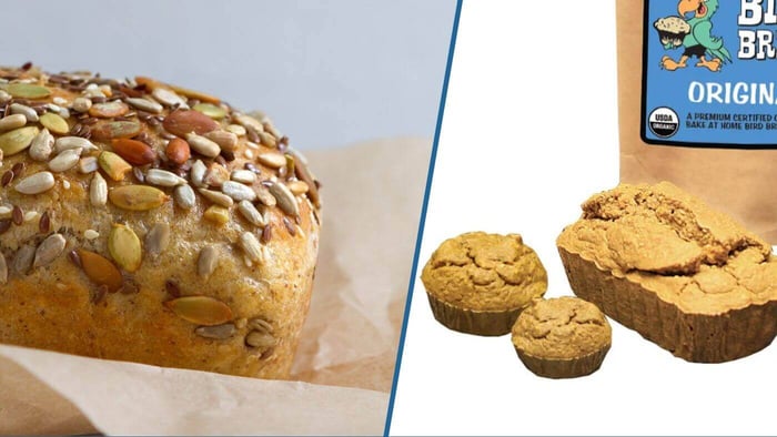 Homemade bird bread or a store bought