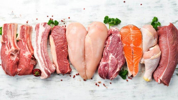 Variety of meat types
