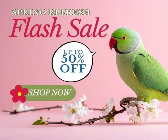 Spring Flash Sale at Parrot Essentials