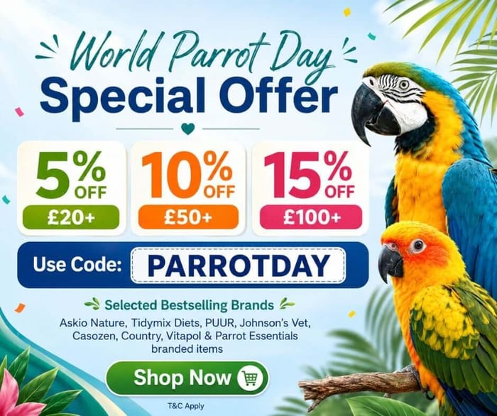 World Parrot Day Special Offer - Buy More, Save More