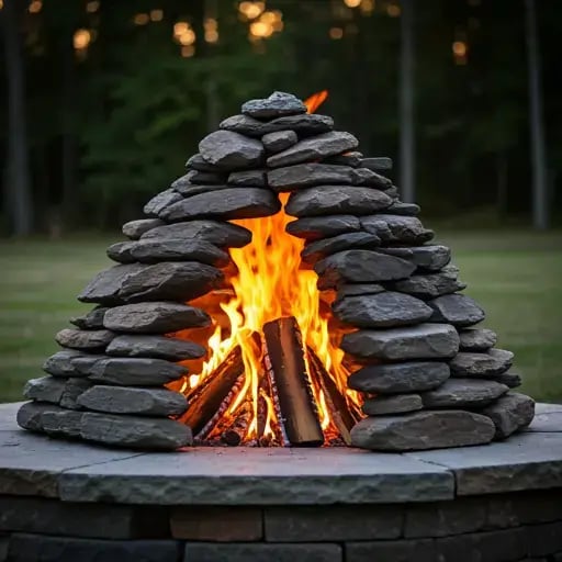 teepee wood burning fire wood method