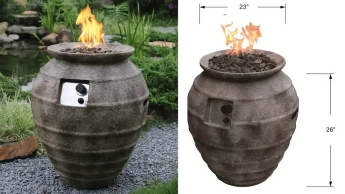 pompeii modeno fire pit for rustic look