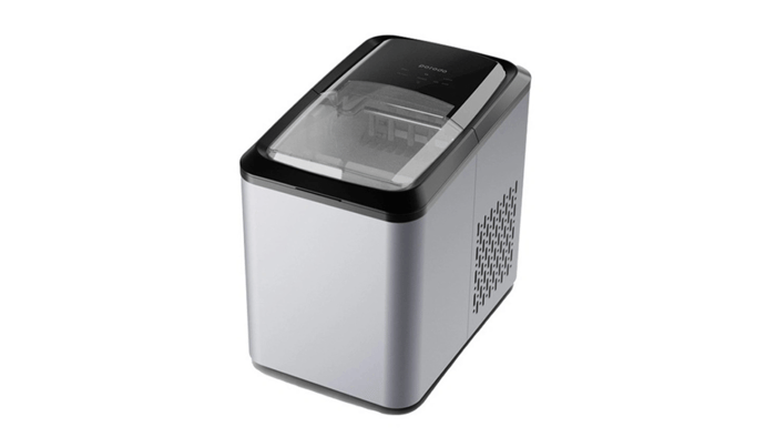 Portable ice maker perfect for outdoor gatherings or travel. The sleek design is easy to transport and store.