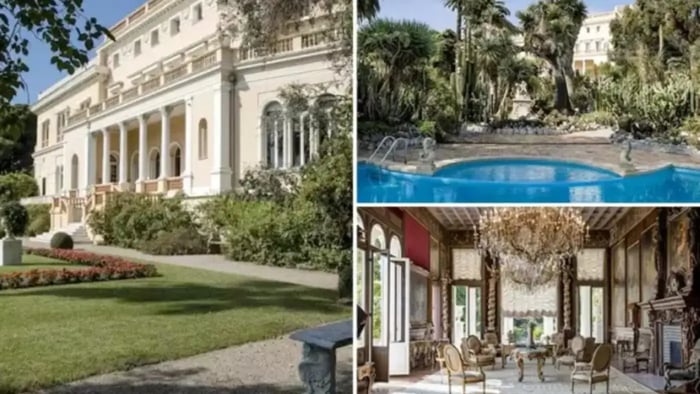 A glimpse into a world of luxury: a collage featuring a magnificent mansion, a serene garden, and a lavishly decorated interior.