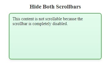 hidden scrollbar css