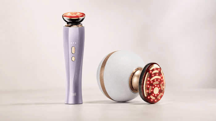 INIA FLARE and INIA SPHERA facial devices shown together