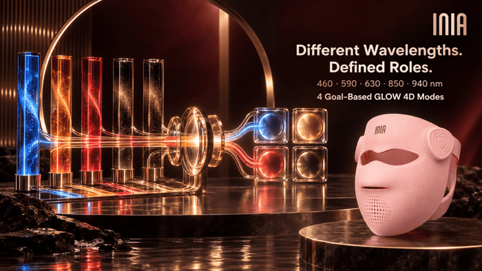 INIA GLOW 4D with five wavelengths organized into four goal-based LED modes