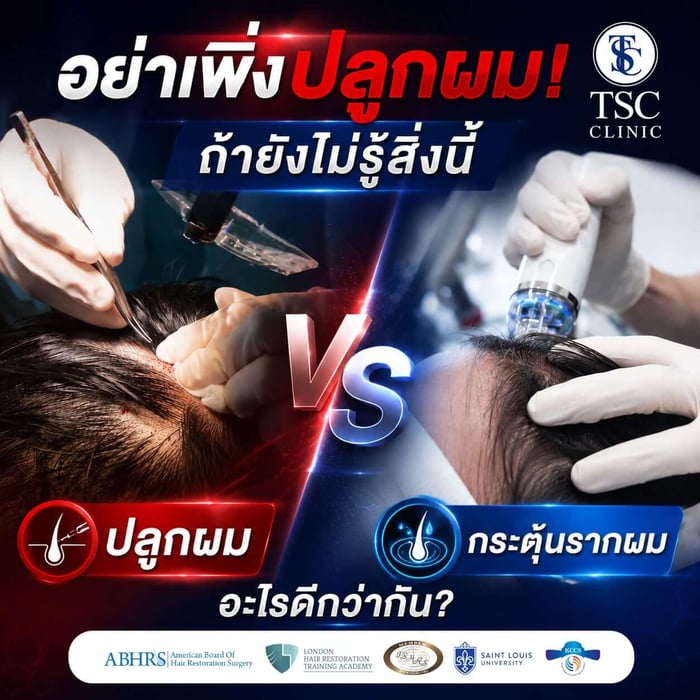 ปลูกผม และกระตุ้นรากผม อะไรดีกว่ากัน?