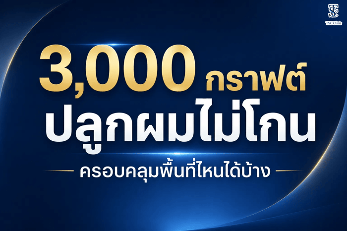 3000 กราฟต์ปลูกผมไม่โกน ครอบคลุมพื้นที่กว้าง