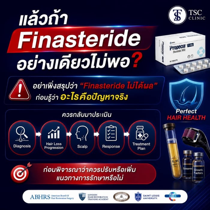 แล้วถ้า Finasteride อย่างเดียวไม่พอ? อย่าเพิ่งสรุปว่า "Finasteride ไม่ได้ผล" ก่อนรู้ว่า อะไรคือปัญหาจริง