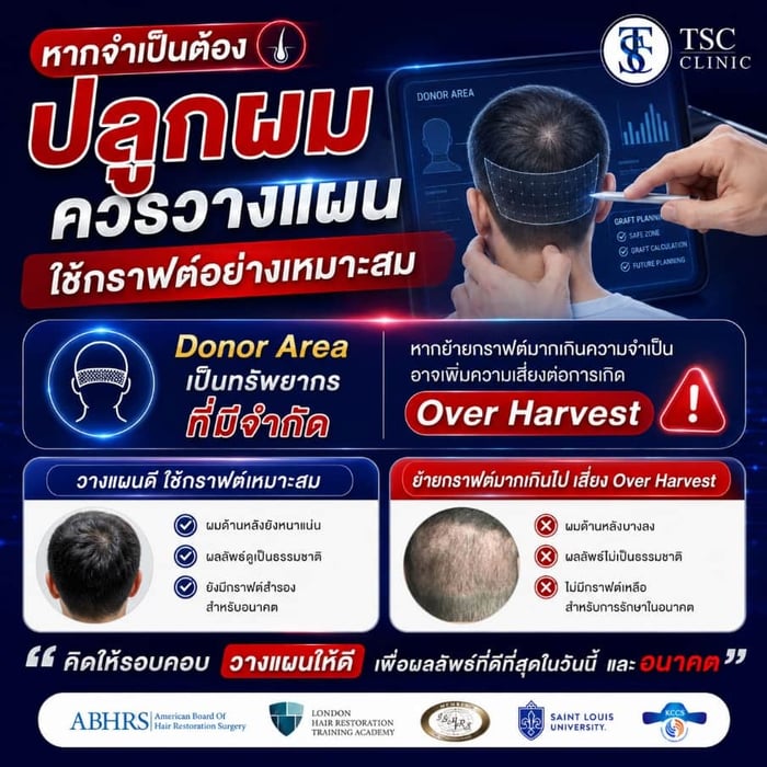 หากจำเป็นต้อง ปลูกผม ควรวางแผน ใช้กราฟต์อย่างเหมาะสม