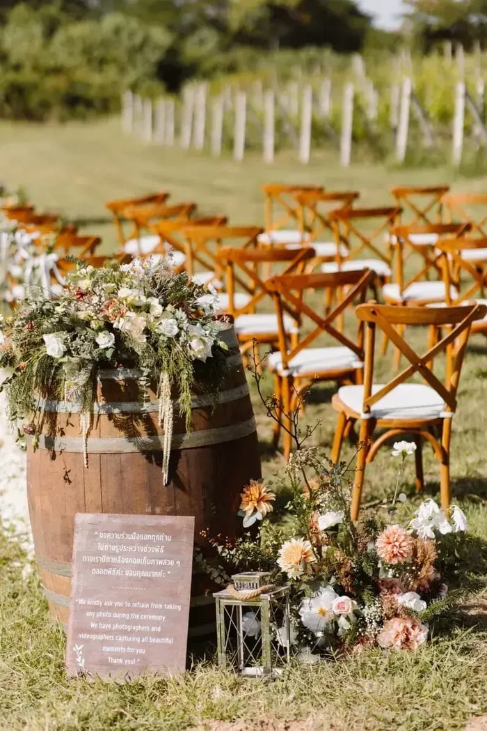 ไอเดียงานแต่งมินิมอล outdoor สุดโรแมนติก