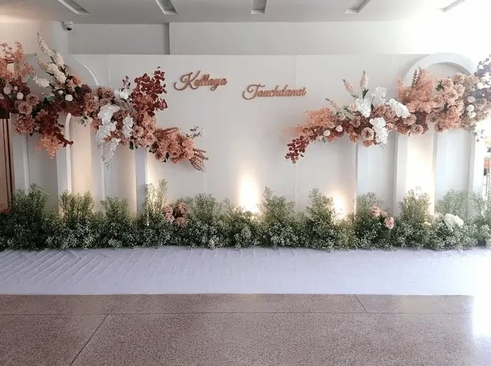 Backdrop โทนขาว - พีช