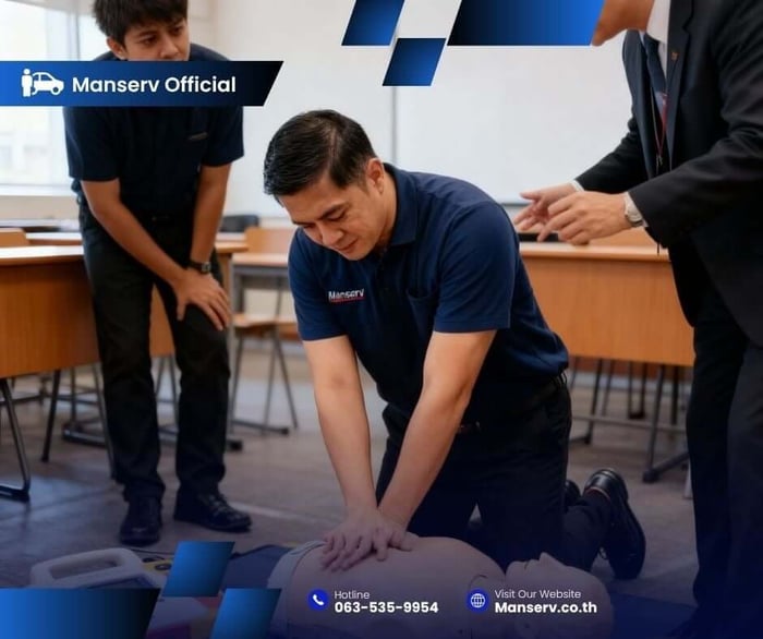 Manserv's chauffeurs is on a CPR Training session
